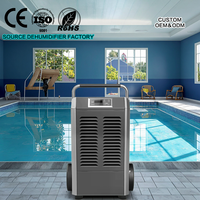 Déshumidificateur commercial de salle de piscine intérieure portable de 138L avec filtre Hepa de pompe pour piscine