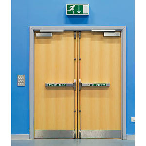 דלת אש כפולה עיצוב מודרני עץ מלא סיים משטח עבור סלון אוכל מלון אוכל מלון שימוש פנימי מסחרי - Product Image 5