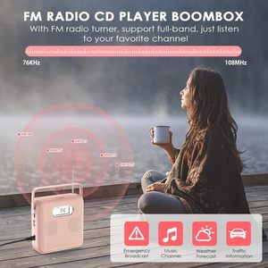 Lettore <span class=keywords><strong>CD</strong></span> Portatile, <span class=keywords><strong>Radio</strong></span>, Registratore e Lettore di <span class=keywords><strong>Cassette</strong></span>, con Effetto Stereo Superbo - Product Image 5