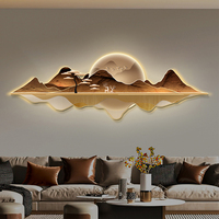 Peinture murale décorative de luxe pour salon, art paysager, peinture en porcelaine cristalline lumineuse pour fond de canapé