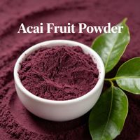 Poudre d'açaï biologique lyophilisée USDA en vrac, superaliment naturel pur, antioxydant, extrait de fruit d'açaï en poudre pour smoothie bowl