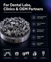 Implante de Titanio Personalizado, Servicio Dental de Impresión 3D en Metal SLM, Alta Precisión de 0.05 mm, Producción en Pequeños Lotes