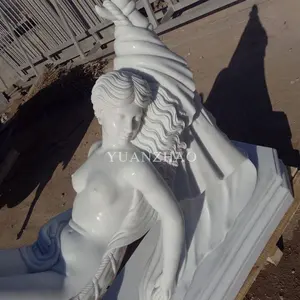 Tamaño natural paisaje natural piedra tallada hombre gordo estatua de mármol tallada a mano decoración de jardín moderno Gran escultura de hombre gordo - Product Image 3