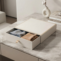 Caja de Embalaje de Papel Crema Personalizada, Caja de Regalo de Cartón Deslizante Minimalista para Embalaje de Pañuelos de Seda y Camisas