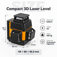 Niveau laser rouge 12 lignes ZhonNa, haute précision, alignement automatique, instrument de détection laser pour pneus et roues, pièces d'équipement de test