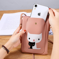 Grosir baru dompet panjang wanita tas bahu imut Mini dompet tangan wanita dompet tangan wanita tempat kartu cetak kartun wanita