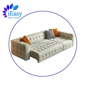 IEasy Foshan oturma odası mobilya en iyi fiyat chesterfield L şekilli çekyat su geçirmez yumuşak oyuncak kumaş elektrikli slayt sofabed