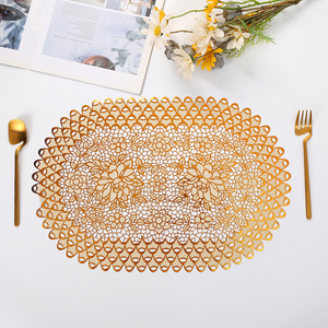 Luxury Wedding Dining Gold Plastic Pvc <strong>Placement</strong> <strong>Table</strong> <strong>Mats</strong> for Dining <strong>Table</strong> - Product Image 3
