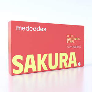 Tiras Blanqueadoras de Dientes Medcodes Sakura, 7 Aplicaciones, Cuidado Bucal - Product Image 1