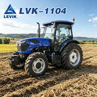Tracteur agricole 4x4 de 110 CV, livraison directe d'usine, personnalisable, cabine en option, levage hydraulique robuste pour les équipements agricoles.