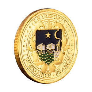 Divisi administratif France Le trepost koleksi koin peringatan warna-warni koin Souvenir salinan berlapis emas - Product Image 6