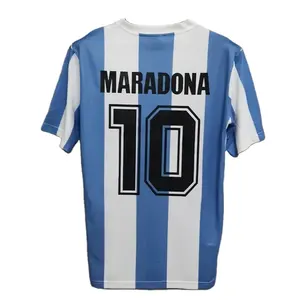 Bán Buôn 1994 Argentina Retro Bóng Đá Jersey Maradona Messy 1998 1996 2000 2001 2006 2010 Batistuta Riquelme Higuain Bóng Đá