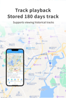 Rastreador GPS 4G GSM de alta precisión con aplicación Android Seguimiento de ubicación en tiempo real e interfaz de mapa de Google Duración de la batería de 3 años