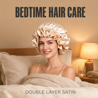 Bonnet de Nuit Personnalisé en Satin Double Couche pour Cheveux Bouclés Naturels – Doux et Confortable – OEM ODM