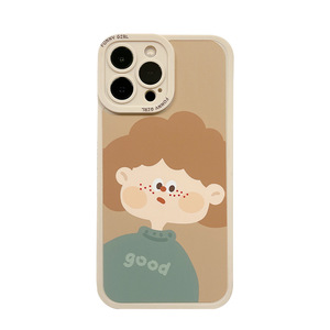 Para <span class=keywords><strong>iPhone</strong></span> 14 13 12 11 Pro Max XR X XS 7 8 Plus suave TPU mate creativo dibujos animados niño niña divertida pareja funda para teléfono móvil - Product Image 6