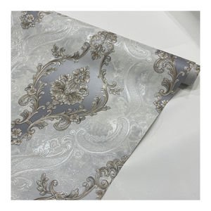 วอลเปเปอร์ตกแต่งภายในบ้านสไตล์ยุโรป ลายดามัสก์ขนาดใหญ่ กันน้ำ ผลิตจาก PVC - Product Image 1
