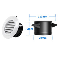 Diffuseur de ventilation intérieur en plastique ABS au design moderne, grille d'aération pour climatisation