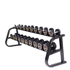 하이 퀄리티 덤벨 랙 체육관 2 단 저장 아령 세트 랙 10 파리 라운드 아령 - Product Image 1