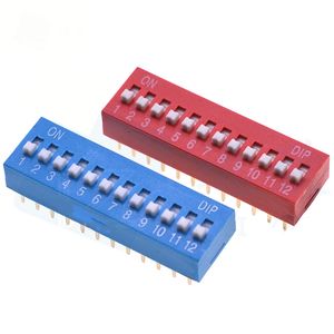 สวิตช์ DIP ระยะห่างขา 2.54 มม. |   1 2 3 4 5 6 7 8 9 10 12 ตำแหน่ง (P) สวิตช์รหัสสีแดงสีน้ำเงิน |   แผงวงจรไอซี |   RoHS - Product Image 3