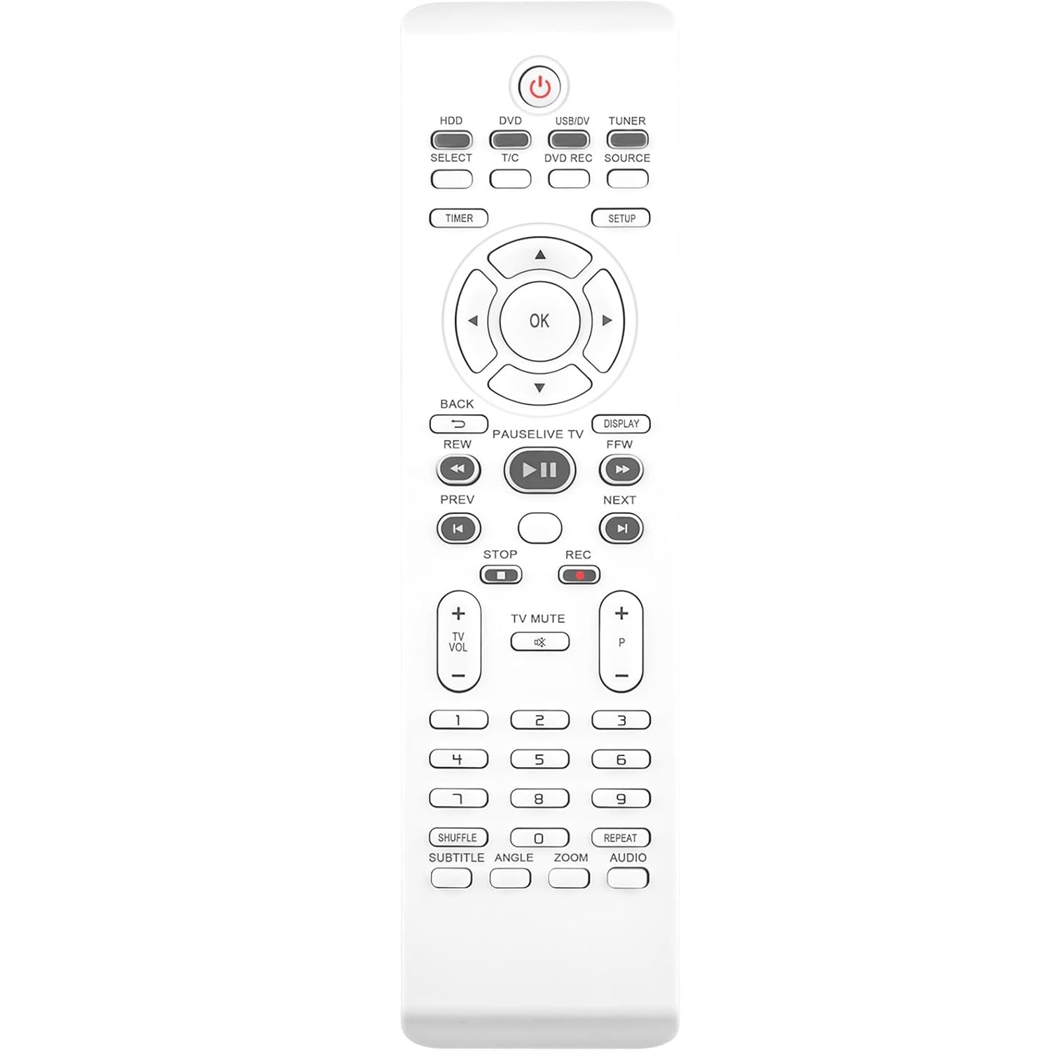 242254900971 DVDR3455H <strong>Replacement</strong> <strong>Remote</strong> Applicable for HDD <strong>DVD</strong> Player