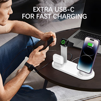 Chargeur sans fil 15W 3-en-1 multifonction pliable à charge rapide – Produits sans fil tendance 2025 pour iPhone