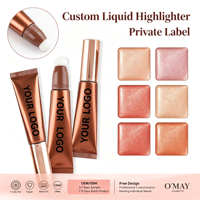 Nouveauté : Enlumineur liquide naturel scintillant pour le visage et le corps, marque privée, végan, longue tenue, waterproof, vente en gros