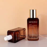 Ensemble de soins de la peau, pots en verre ambré carrés vides de 30 g à 120 ml, bouchon pompe pour lotion, emballage cosmétique vide pour crème et lotion