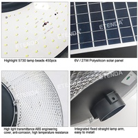 Projecteurs solaires LED extérieurs IP65 pour aménagement paysager, lumière du jour 6000K, angle de faisceau 360°, 1000W, éclairage de jardin