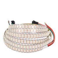Bande lumineuse adressable WS2812B 144LEDs 5V 12mm avec pixels RVB individuels, bande lumineuse flexible intelligente IP33 découpable