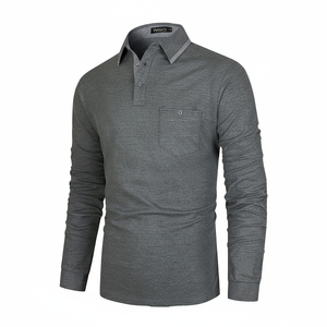 Directamente de fábrica de alta calidad 50/50 algodón poliéster Piqué Polo de golf con logotipo bordado personalizado - Product Image 1