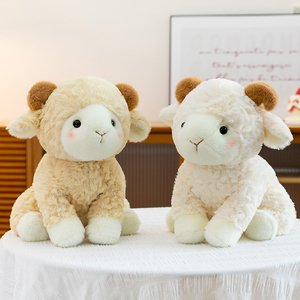 Peluche di Pecora Ricciuta in Stile Nordico con <span class=keywords><strong>Corna</strong></span> Marroni per Decorazione Comodino e Regalo Festivo - Product Image 6