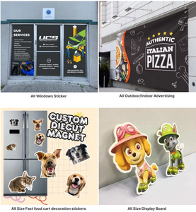 طباعة ملصقات ولافتات من مواد PVC وPP وPET للاستخدام الخارجي والداخلي للإعلانات التجارية على الملصقات الترويجية والملصقات الفينيل - Product Image 4