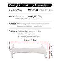 Medidor de Desgaste de Cadena de Bicicleta de Acero Inoxidable VXM, Herramienta de Medición Precisa para Cadena de Bicicleta y Tornillos, para Reparación de Bicicletas de Montaña y Carretera