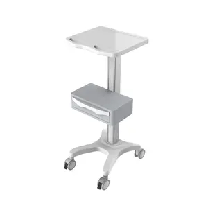 Laptop Trolley Silent Wheels Hospital Adjustable Rolling Stand for Patient Medical Mobile Rolling Stand Cart