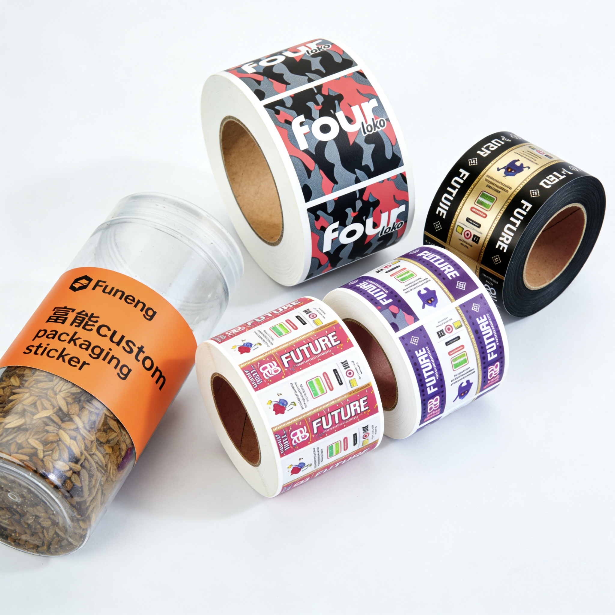 Customize Personalized Product Packaging Stickers and Waterproof Strong Adhesive Printed logo Stickers Bottle Packaging Labels