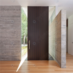 Belles portes en bois massif pour les porches avec finition patinée et poignées <span class=keywords><strong>d</strong></span>écoratives accueillant les invités aux entrées résidentielles - Product Image 5