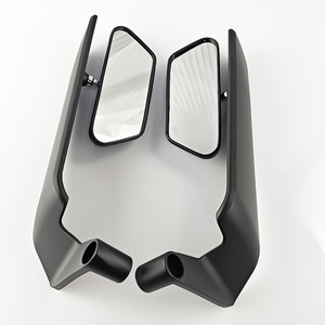 Espejo Retrovisor para Motocicleta Qiangye, Negro, Universal, de Aleación de Aluminio, Forma de Cuchilla, Protección de Seguridad - Product Image 3