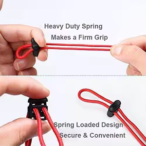 विभिन्न कपड़ों और बैकपैक्स के लिए डबल-होल धातु रस्सी समायोजन बकल - Product Image 4