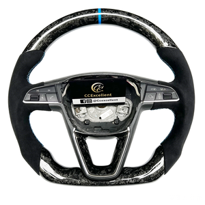 Volante de Fibra de Carbono Forjado Personalizado CCExcellent con Alcántara para Seat Leon <span class=keywords><strong>Cupra</strong></span> ST MK3 Ibiza Toledo Ateca Arona Alhambra - Product Image 1