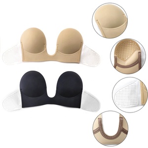 Áo ngực silicon không dây, không lưng, kiểu chữ U sâu, nâng ngực, dành cho nữ, cỡ lớn, trong suốt, có cánh dính TPU - Product Image 1