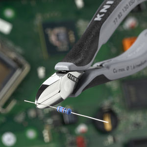 Ciseaux diagonaux ESD Knipex 77 82 130 ESD en acier inoxydable à bord lisse, ciseaux d'électricien industriels - Product Image 1