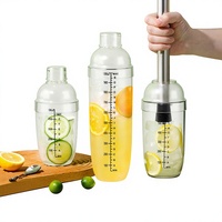 YolecenShaker – Ensemble complet d'outils pour thé au citron à secouer manuellement – Shaker à cocktails moderne et minimaliste pour lait