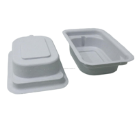 Barquettes en papier pour emballage électronique, carrées, fabriquées à partir de bagasse blanche, emballage biodégradable adapté aux appareils électroniques grand public