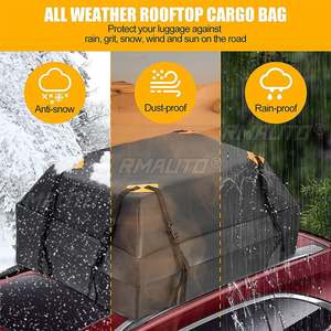 Bolsa de Carga Impermeable para Techo de Auto, 120x90x44cm, Portaequipajes, Bolsa de Almacenamiento Negra, para Viajes, SUV, Camioneta - Product Image 2