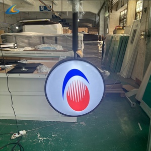 Caja de luz LED en blanco para formar al vacío circular al aire libre, pantalla de caja de luz publicitaria giratoria de doble cara - Product Image 6