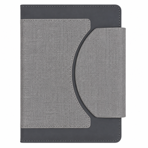 <b>A5</b> PU Leather Fabric Notebook Journal Business Executive Planner <b>Diary</b> Curved Magnetic Flap Closure Blue Dual Tone Cover - Product Image 3