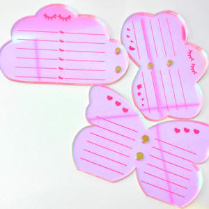 Paleta de Acrílico Iridiscente para Pestañas, Paleta de Extensiones de Pestañas de Acrílico con Forma Personalizada y Imanes - Product Image 3