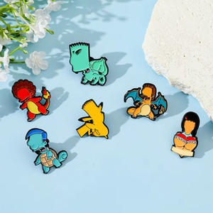 Pin de Metal Creativo y Divertido de Dibujos Animados, Pin de Esmalte de la <span class=keywords><strong>Serie</strong></span> de Anime, Personalidad, Venta Caliente - Product Image 4