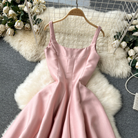 ZT1532 français Haute Couture tempérament col carré taille minceur sans manches élégant Socialite robe mi-longue robe imprimée