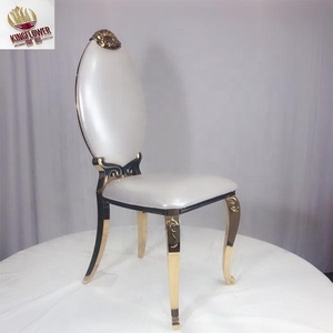 Moderno hotel ristorante oro rosa barocco in acciaio inox sedia di banchetto - Product Image 1